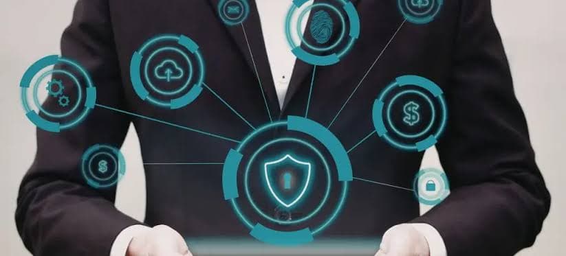 A glowing padlock on a digital data screen